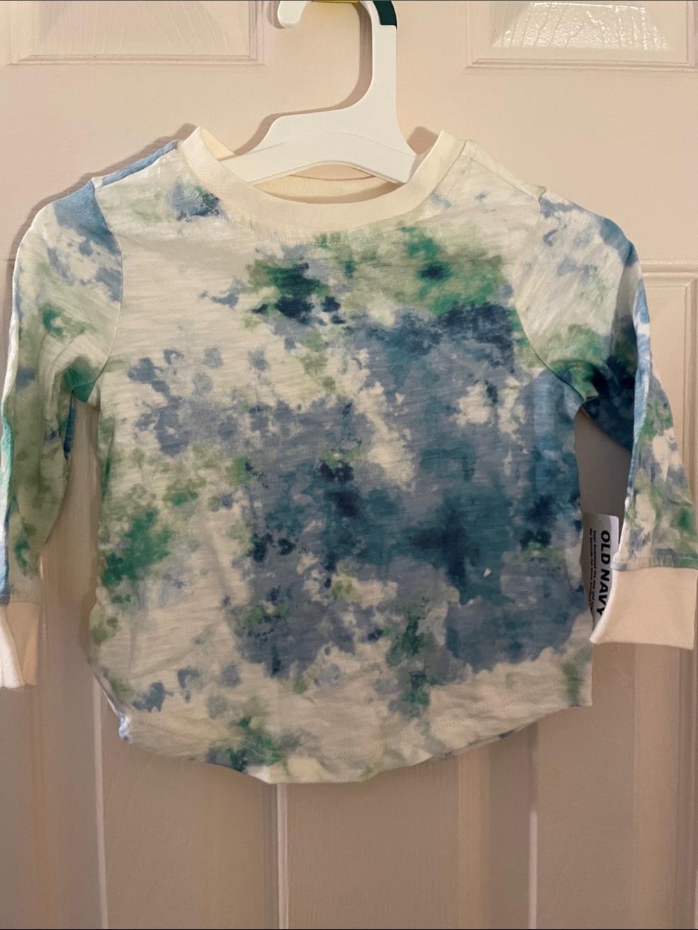 Old Navy Kids Tie-Dye Long Sleeve Tee in Blue & Green 12/18mon NWT